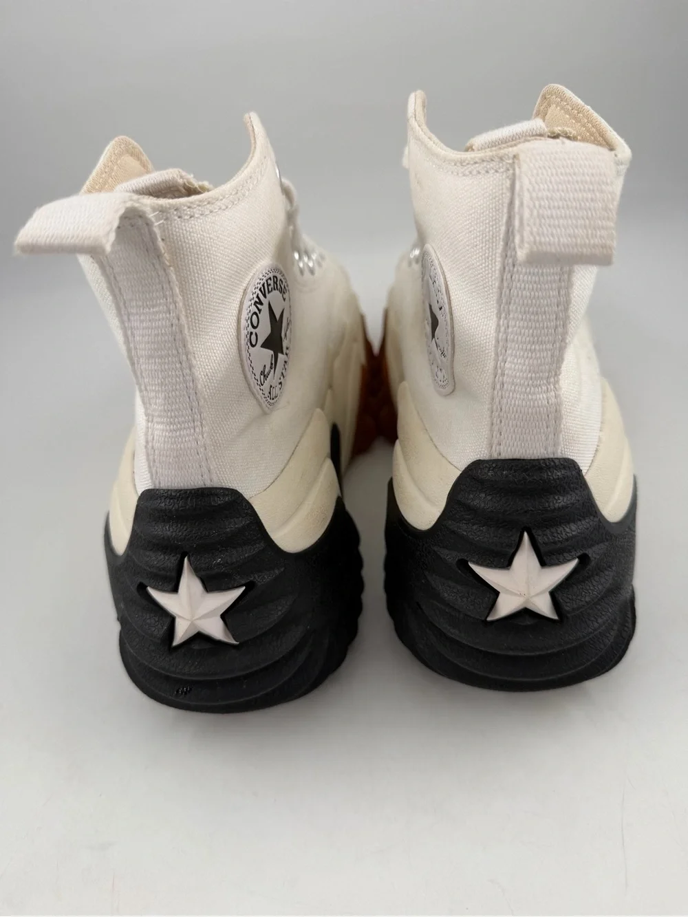 👞 Converse Run Star Motion Hi White canvas Platform Sneakers- M/7 - W/8.5